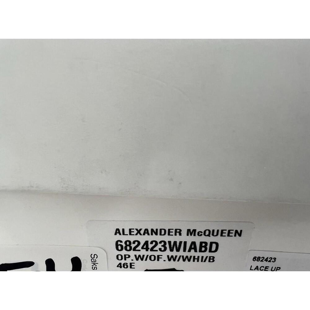 Alexander McQueen Tread Slick Lace-Up Sneakers White Graffiti Men’s 46 US 13 - Picture 10 of 11
